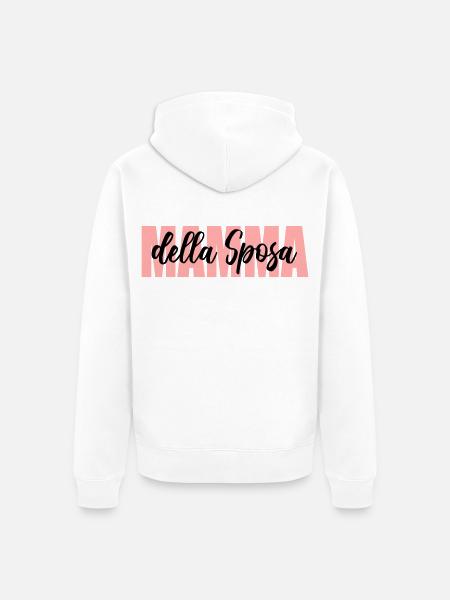 Mutter der italienischen Braut - Unisex Premium Bio Zip Hoodie - Weiß