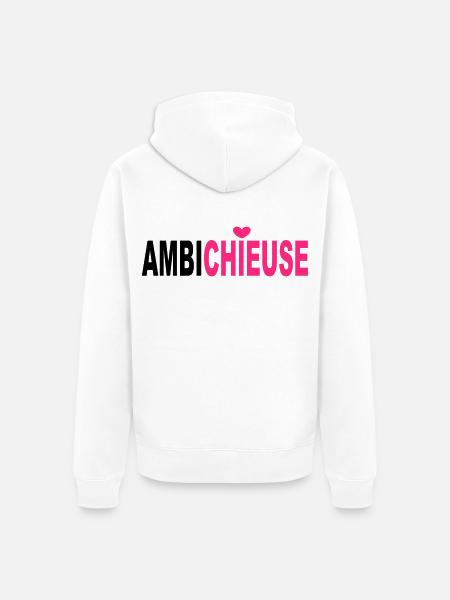 Ambichieuse - Veste à capuche bio Premium Unisexe - blanc