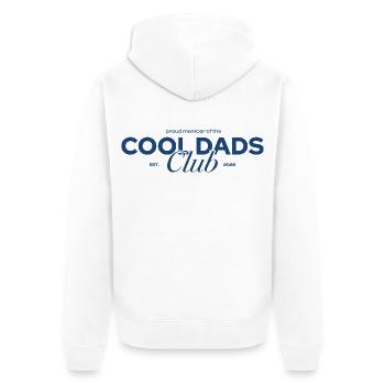 Cool Dads Club - Unisex Premium Organic Zip Hoodie - white - Back - Thijin (182cm)