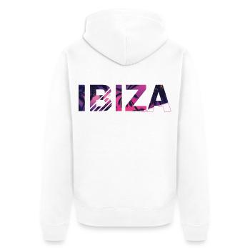 Ibiza Urlaub Palmen - Unisex Premium Bio Zip Hoodie - Weiß - Hinten - Thijin (182cm)