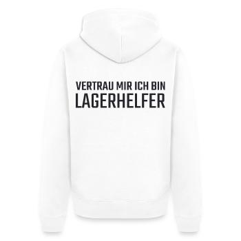 Camp Helper Trust Me - Unisex Premium Organic Zip Hoodie - white - Back - Thijin (182cm)