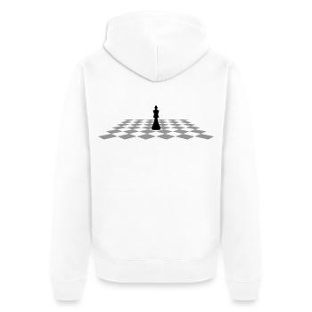 Roi d’échecs sur l’échiquier - Veste à capuche bio Premium Unisexe - blanc - Dos - Thijin (182cm)