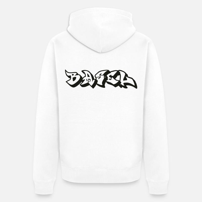Basel - Unisex Premium Bio Zip Hoodie - Weiß