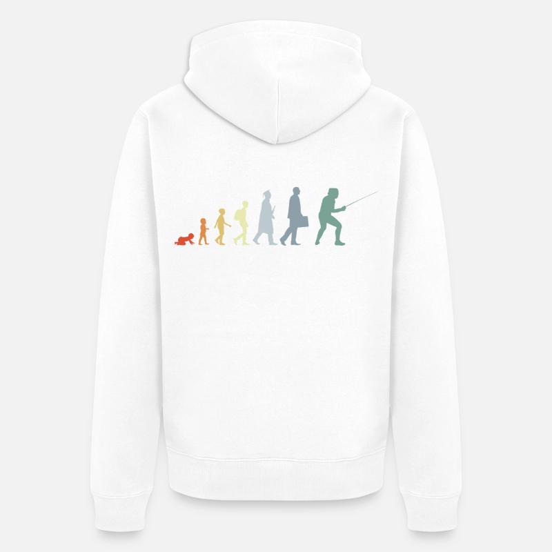 Escrimeur Evolution - Veste à capuche bio Premium Unisexe - blanc