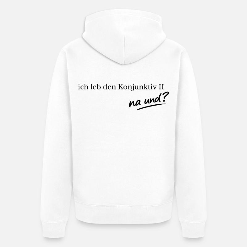 Subjonctive2 - Veste à capuche bio Premium Unisexe - blanc