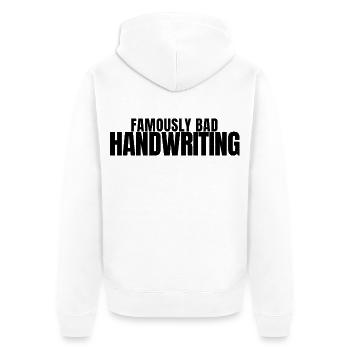 Arzt - Famously Bad Handwriting - Medizin - Unisex Premium Bio Zip Hoodie - Weiß - Hinten - Thijin (182cm)