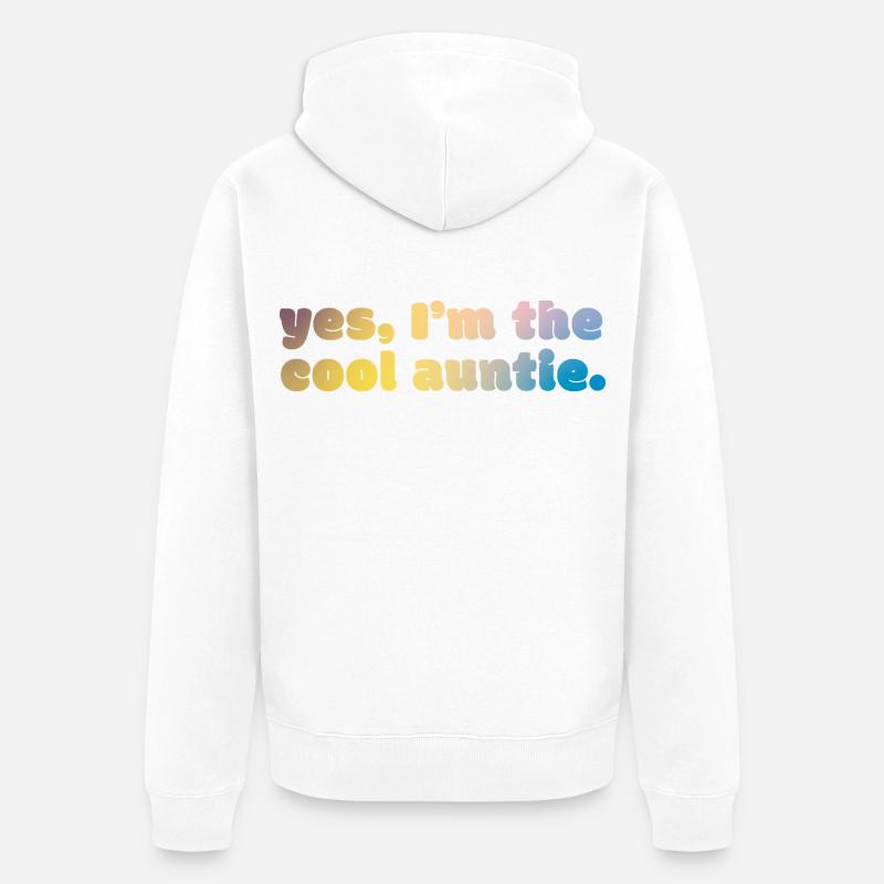 Déclaration de tante cool - Veste à capuche bio Premium Unisexe - blanc