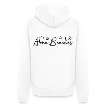 Aloha Beaches | Humour Été Plage Typographie - Veste à capuche bio Premium Unisexe - blanc - Dos - Thijin (182cm)