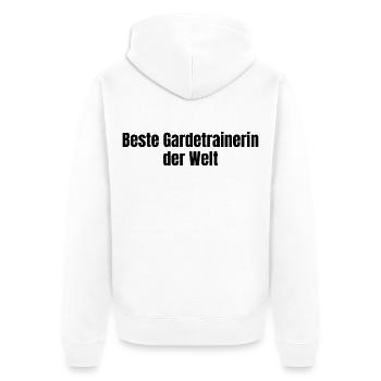Beste Gardetrainerin der Welt Karneval Geschenk - Unisex Premium Bio Zip Hoodie - Weiß - Hinten - Thijin (182cm)