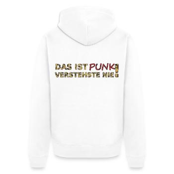 Das ist Punk - Unisex Premium Bio Zip Hoodie - Weiß - Hinten - Thijin (182cm)