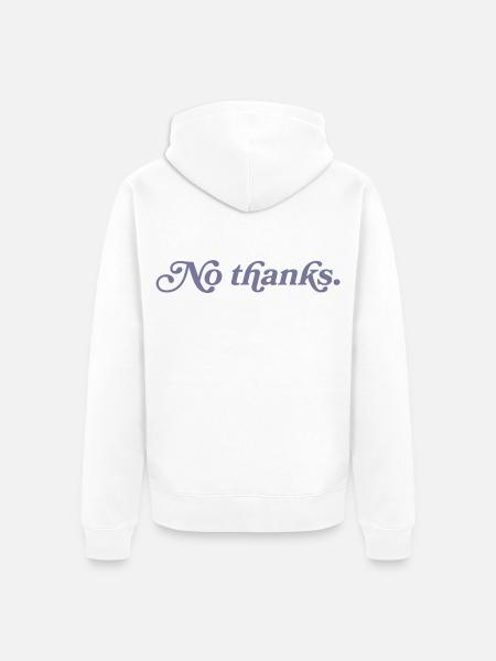 No thank you. - Unisex Premium Organic Zip Hoodie - white