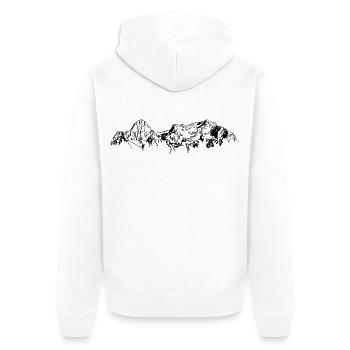Totes Gebirge, Spitzmauer, Priel, Upper Austria - Unisex Premium Organic Zip Hoodie - white - Back - Thijin (182cm)