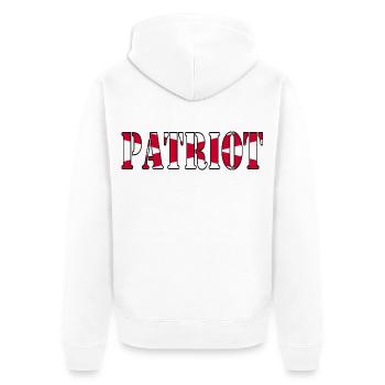 Nordirischer Patriot - Unisex Premium Bio Zip Hoodie - Weiß - Hinten - Thijin (182cm)