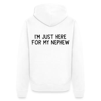 Humor Onkel Tante Neffe Geschenk Familie Lustig - Unisex Premium Bio Zip Hoodie - Weiß - Hinten - Thijin (182cm)