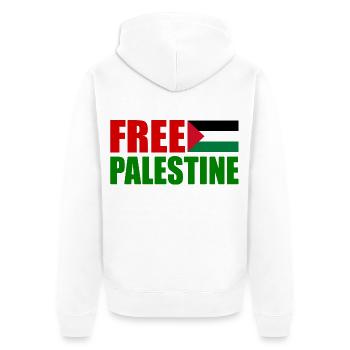 Free palestine - Veste à capuche bio Premium Unisexe - blanc - Dos - Thijin (182cm)