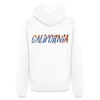 California Crépuscule Côte Ouest  - Veste à capuche bio Premium Unisexe - blanc - Dos - Thijin (182cm)