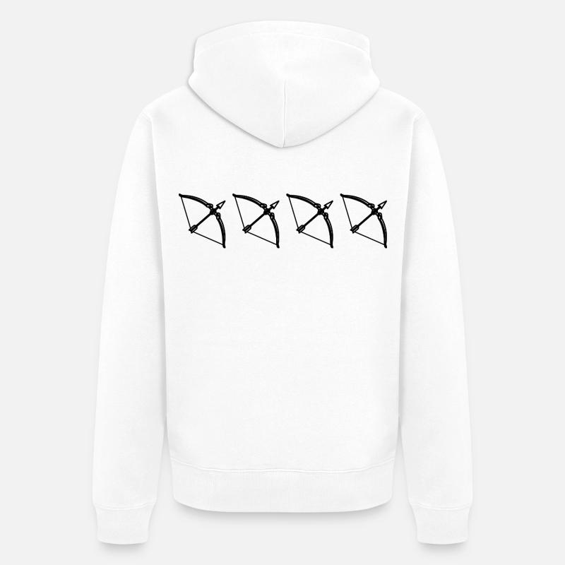 Arc et flèches - Veste à capuche bio Premium Unisexe - blanc