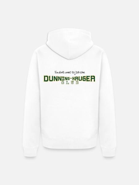 Dunning-Kruger Club für helle Stoffe - Unisex Premium Bio Zip Hoodie - Weiß