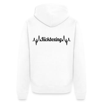 Kickboxing ECG Heartline - Veste à capuche bio Premium Unisexe - blanc - Dos - Thijin (182cm)