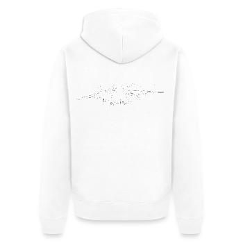 An-74 - Unisex Premium Bio Zip Hoodie - Weiß - Hinten - Thijin (182cm)