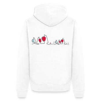 Regatta Skyline Sailboats Sailing Sailing Boats - Unisex Premium Organic Zip Hoodie - white - Back - Thijin (182cm)