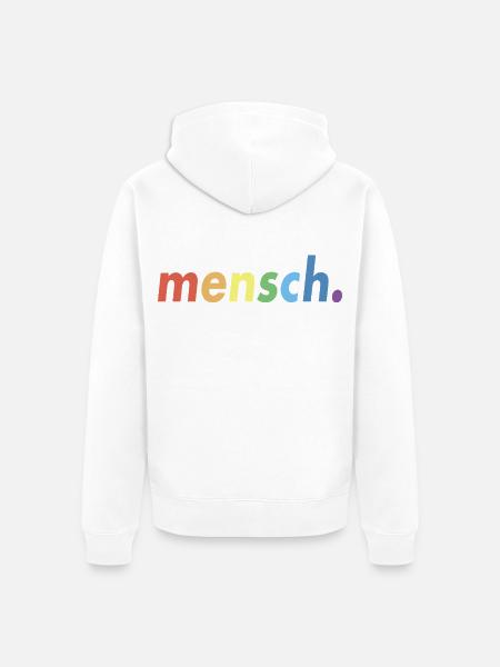 LGBT Menschen Mensch Regenbogen - Unisex Premium Bio Zip Hoodie - Weiß