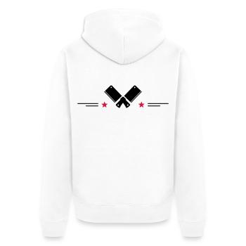 Couteaux de cuisine pour les chefs étoilés - Veste à capuche bio Premium Unisexe - blanc - Dos - Thijin (182cm)