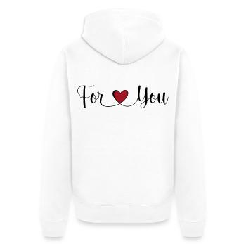 Pour vous - Veste à capuche bio Premium Unisexe - blanc - Dos - Thijin (182cm)