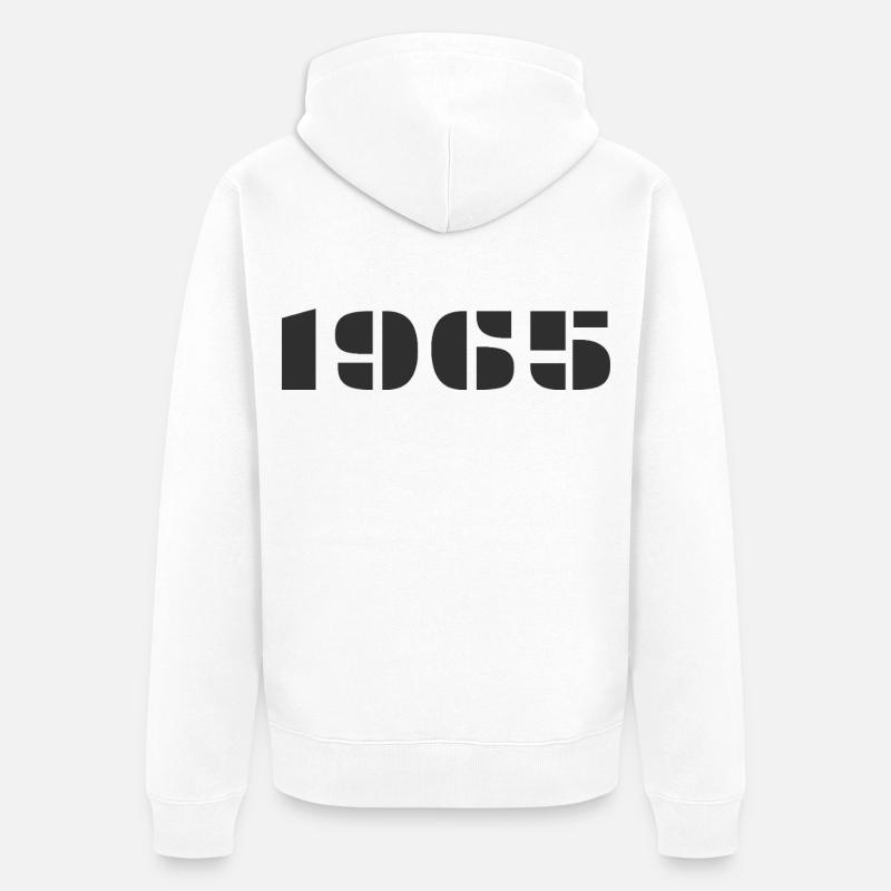 1965 - Veste à capuche bio Premium Unisexe - blanc