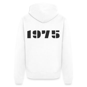 1975 - Veste à capuche bio Premium Unisexe - blanc - Dos - Thijin (182cm)