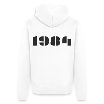 1984 - Veste à capuche bio Premium Unisexe - blanc - Dos - Thijin (182cm)