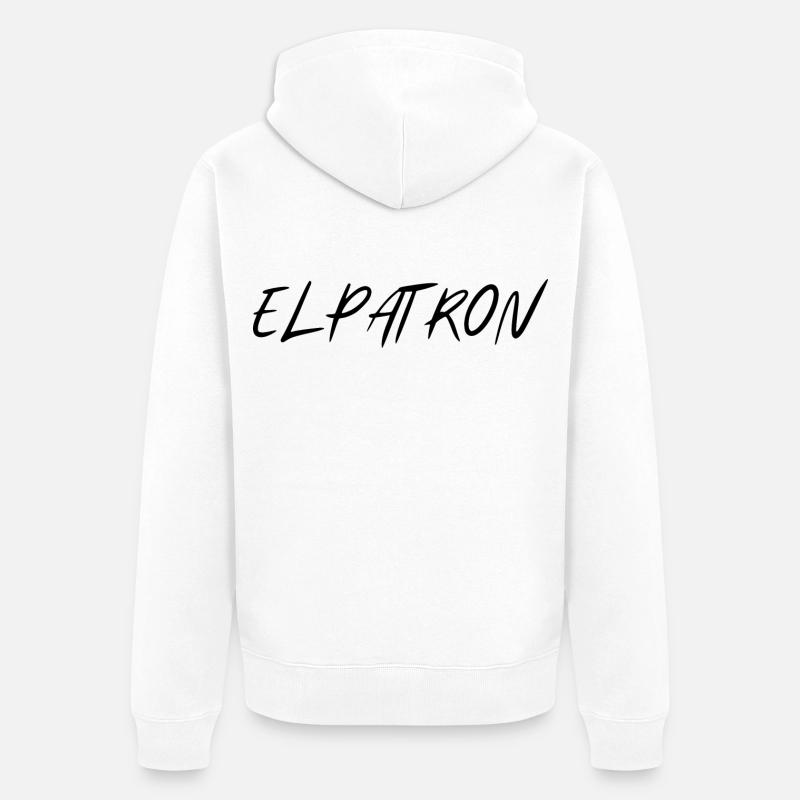 El Patron – Der Chef Look - Unisex Premium Bio Zip Hoodie - Weiß