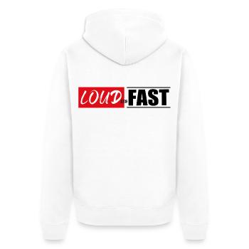 loud and presque tuner tuning visseuse chemise autocollant - Veste à capuche bio Premium Unisexe - blanc - Dos - Thijin (182cm)