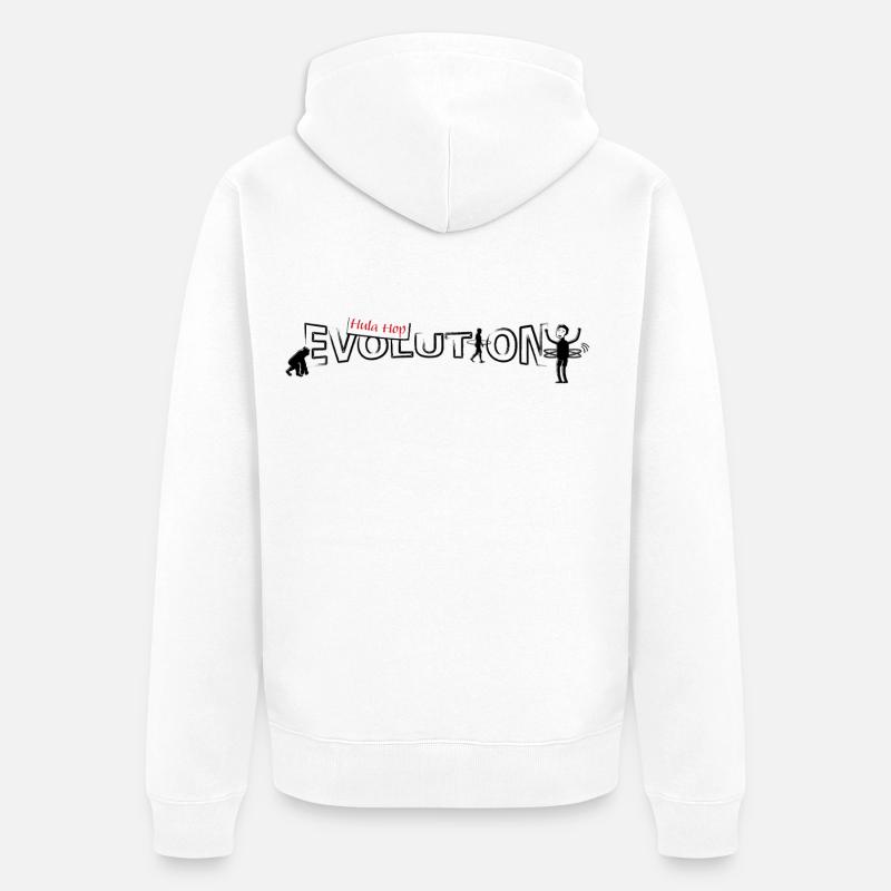 Hula hop Evolution - Veste à capuche bio Premium Unisexe - blanc
