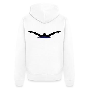 natation - Veste à capuche bio Premium Unisexe - blanc - Dos - Thijin (182cm)