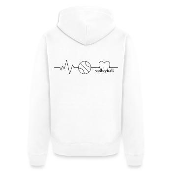 Volley-ball - Veste à capuche bio Premium Unisexe - blanc - Dos - Thijin (182cm)