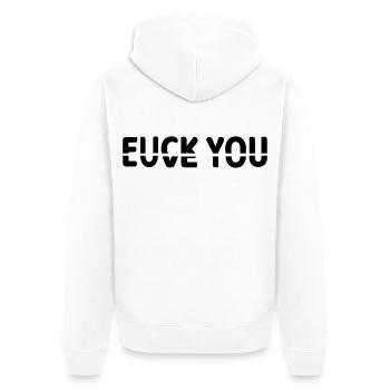 Love you or not # - Unisex Premium Organic Zip Hoodie - white - Back - Thijin (182cm)