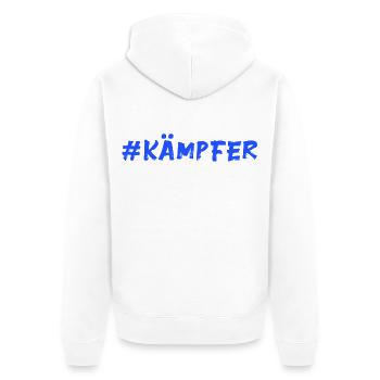 Fighter - Unisex Premium Organic Zip Hoodie - white - Back - Thijin (182cm)