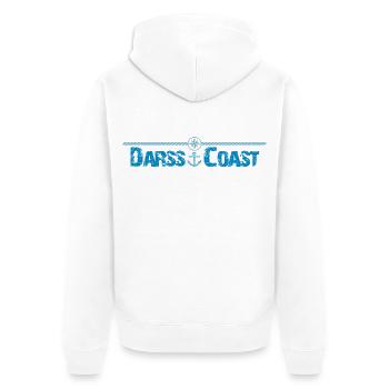 Darss Coast - Dein Statement für den Darss - Unisex Premium Bio Zip Hoodie - Weiß - Hinten - Thijin (182cm)