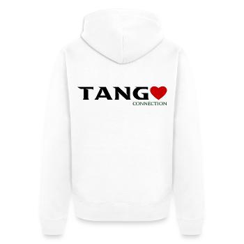 Tango - Unisex Premium Bio Zip Hoodie - Weiß - Hinten - Thijin (182cm)