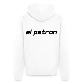 El Patron – The Chef Look - Unisex Premium Organic Zip Hoodie - white - Back - Thijin (182cm)