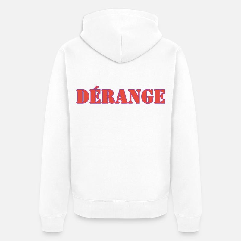 DÉRANGE - Veste à capuche bio Premium Unisexe - blanc