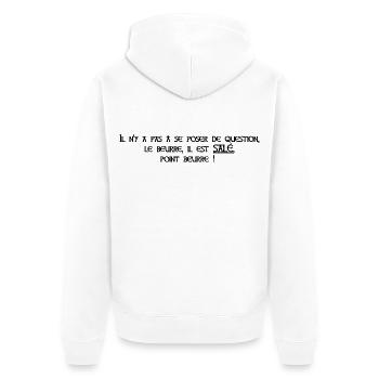 Team beurre salé. Bretagne Breizh humour. Proverbe - Veste à capuche bio Premium Unisexe - blanc - Dos - Thijin (182cm)