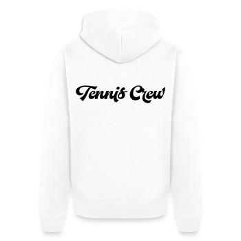 Tennis Spieler - Unisex Premium Bio Zip Hoodie - Weiß - Hinten - Thijin (182cm)