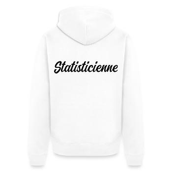 Statisticienne Analyse Données Mathématiques Pro - Veste à capuche bio Premium Unisexe - blanc - Dos - Thijin (182cm)