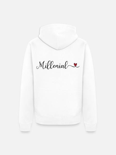 Millenial - Unisex Premium Bio Zip Hoodie - Weiß