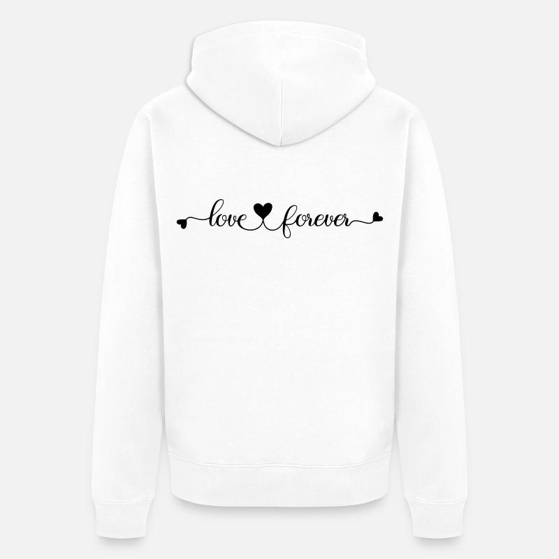 Love Forever - Veste à capuche bio Premium Unisexe - blanc