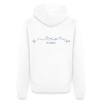 Marseille - En détente - Skyline - Veste à capuche bio Premium Unisexe - blanc - Dos - Thijin (182cm)