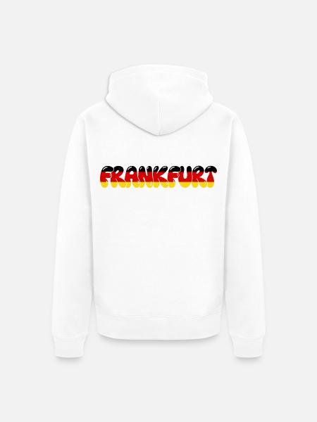 Frankfurter Frankfurter Deutschland-Flagge - Unisex Premium Bio Zip Hoodie - Weiß