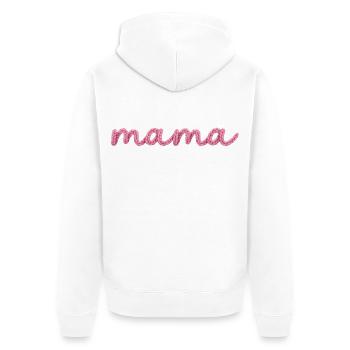 Mama  - Unisex Premium Bio Zip Hoodie - Weiß - Hinten - Thijin (182cm)